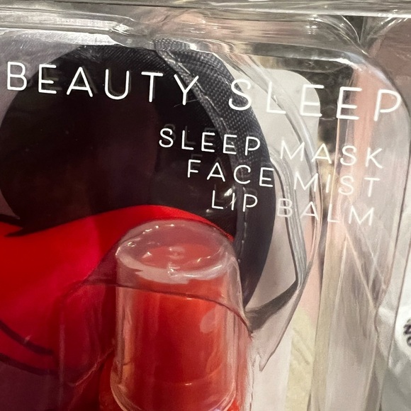 NWT Minnie Mouse Disney Sleep Mask, Lip Gloss, & Face Mist Set - Picture 2 of 7